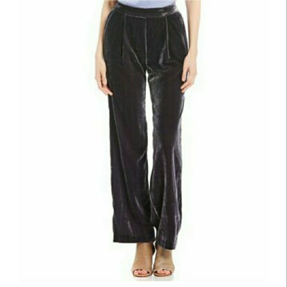 Sigrid Olsen Signature Gray Crushed Velvet Pants - Picture 5 of 6